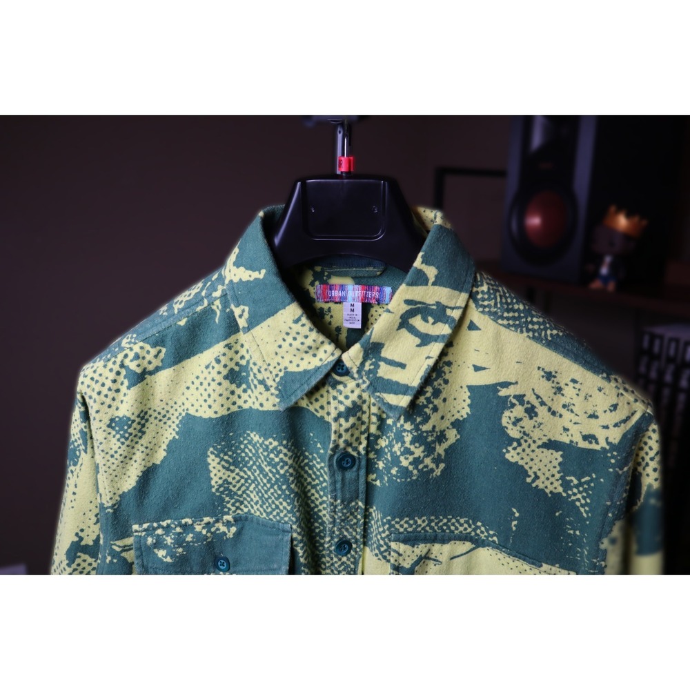 Urban Outfitters Shirt Jacket Shacket Green Medium - Picture 3 of 6